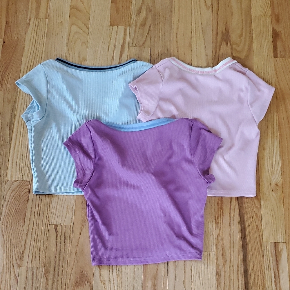 Source Unknown Women's Crop Tops - Pink, Purple, Light Blue - Picture 4 of 4